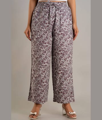 Doriya - Wine Rayon Straight Women's Palazzos ( Pack of 1 )