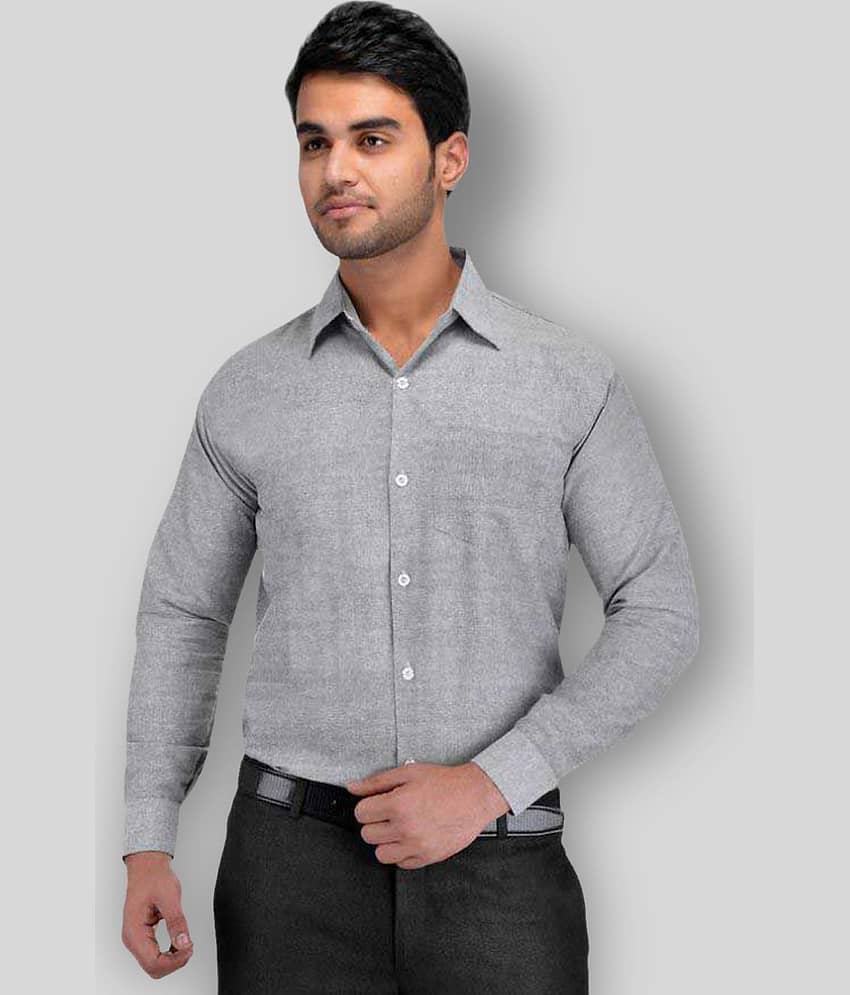 DESHBANDHU DBK - Grey Cotton Regular Fit Men's Formal Shirt (Pack of 1)