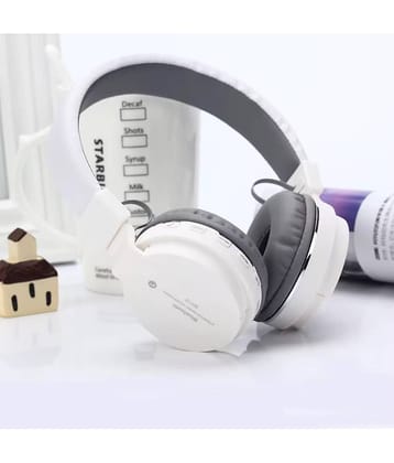 Neo HEDU SH12 Bluetooth Bluetooth Headphone On Ear 2 Hours Playback Active Noise cancellation IPX4(Splash & Sweat Proof) White