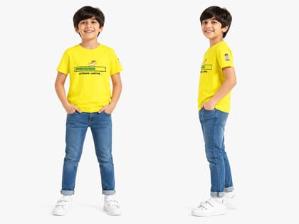 KUCHU Unisex T-Shirt | Cuteness Loading Print | 6–7 Years | Cotton Modal Fabric | Soft Feel | Breathable | Digitally Printed | Vibrant Colour Yellow KUCHU Unisex T-Shirt | Cuteness Loading Print | 6–7 Years | Cotton Modal Fabric | Soft Feel | Breathable | Digitally Printed | Vibrant Colour Yellow
