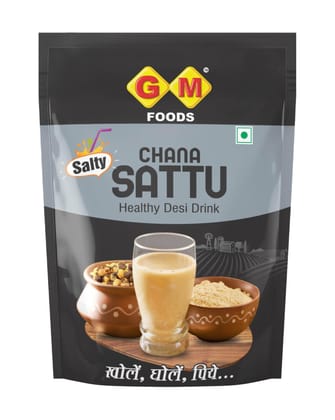 GM Foods Salty Chana Sattu Flour 200 Grams | High Protein & Fiber | Natural Atta for Drinking & Cooking | Roasted Black Chana Flour | Sattu Powder for Summer GM Foods Salty Chana Sattu Flour 200 Grams | High Protein & Fiber | Natural Atta for Drinking & Cooking | Roasted Black Chana Flour | Sattu Powder for Summer