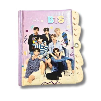 BTS Lock Diary 12 × 15 cm | Cute BTS Notebook with Number Lock