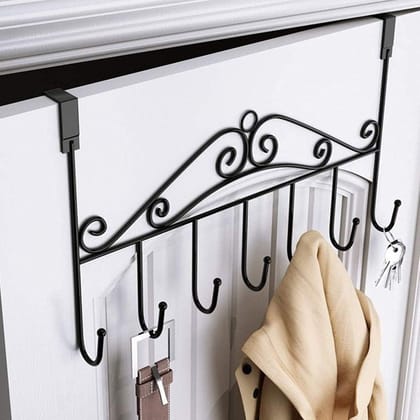 Over The Door Hanger Rack 7 Hooks Decorative Ognazier Hook (1 Pc)