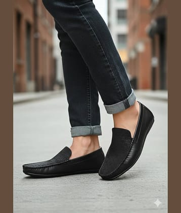 Sir Corbett Black Men's Slip on Shoes