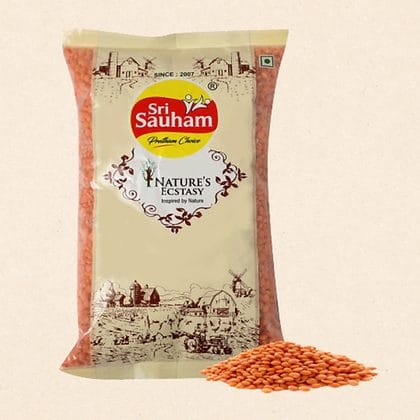 Sri Sauham Lal Malka Dal, Split Red Lentils - 500G