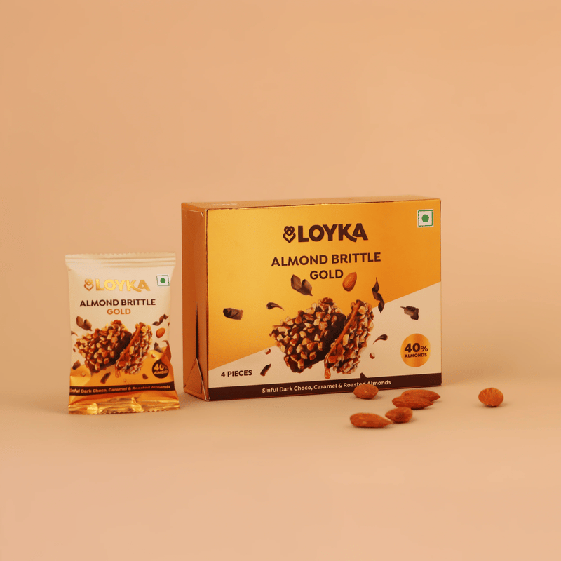 Loyka Almond Brittle (4 pc) | Crunchy Caramelized Almonds | Premium Gifting