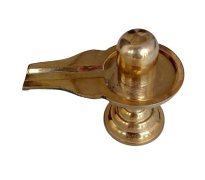 Gold Puja Samadhaan Brass Shivling | Handcrafted Lord Shiva Lingam For Home Temple