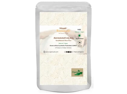 Rajamudi Organics Sonamasuri Rice Flour - 1 Kilogram Rajamudi Organics Sonamasuri Rice Flour - 1 Kilogram