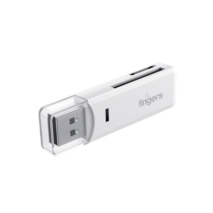 FINGERS RapidRead Dual Card Reader (SD & MicroSD, USB 2.0 High-Speed 480 Mbps