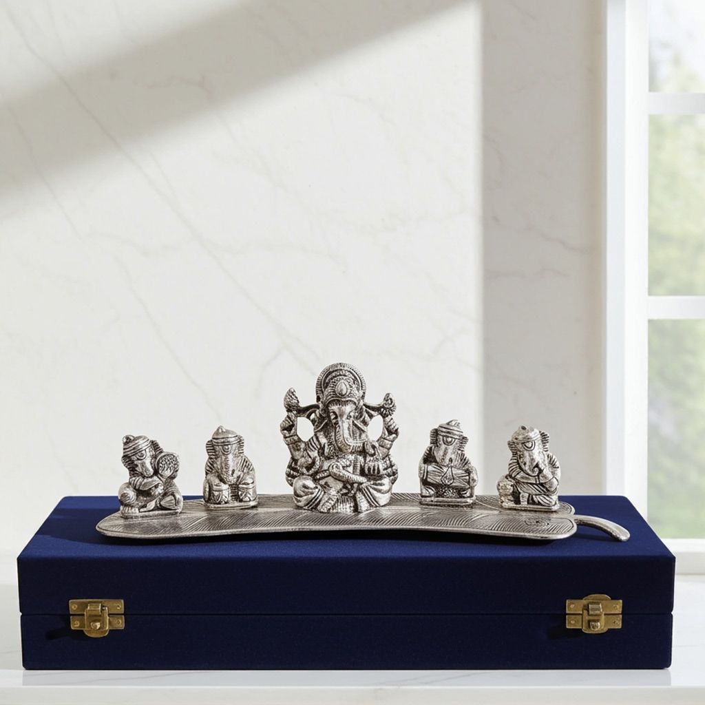 Aluminium Showpiece Musical Ganesh Statue (ASMAS002)