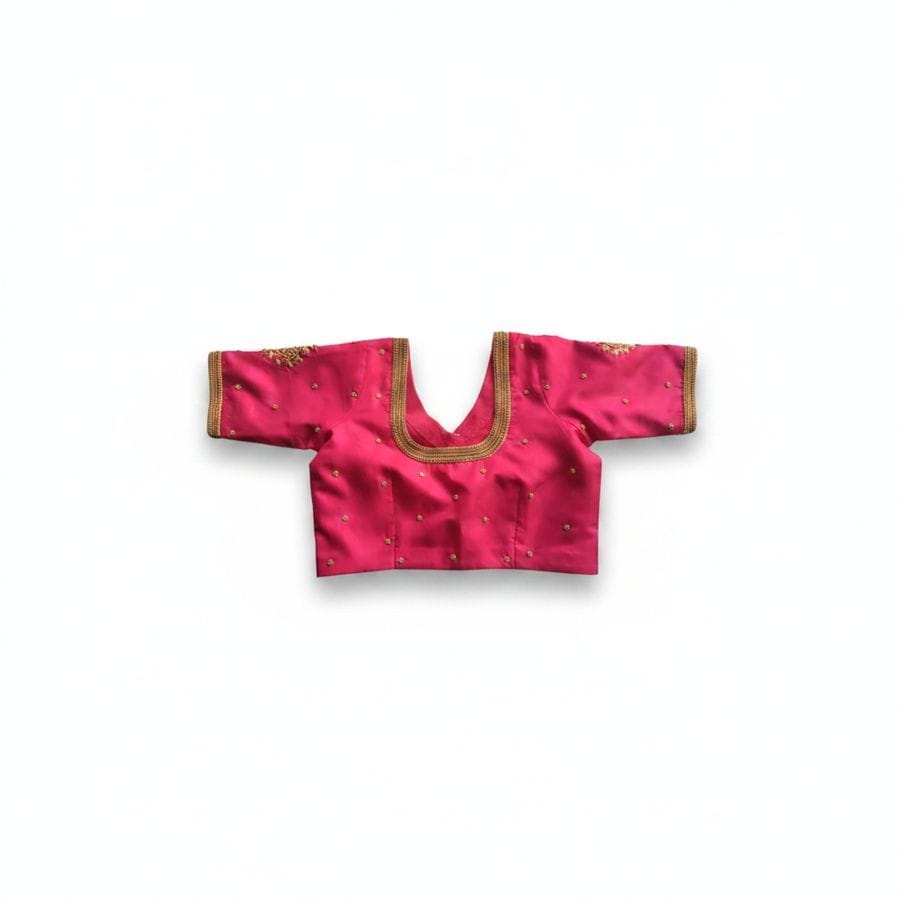 Pink Embroidered Ethnic Blouse
