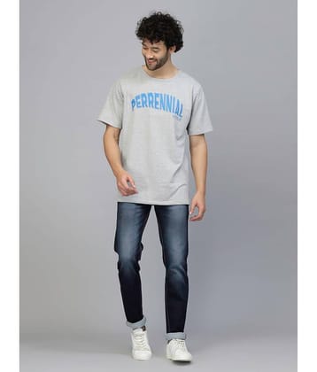 Rigo Pack of 1 100% Cotton Oversized Fit Men's T-Shirt ( Melange Grey )