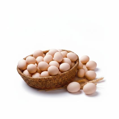Fresh Farm Eggs in Basket - 40 kg - One basket containing 100 eggs