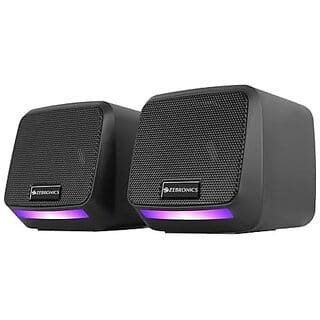 ZEBRONICS Igloo 1 2.0 USB Speakers for PC & Laptop  8W, Multicolor LED, USB Powered with AUX & Volume Control
