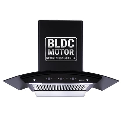 Elica 90cm 1500 m3/hr BLDC Filterless Autoclean Kitchen Chimney with 15 Years Motor & 5 Years Comprehensive Warranty | WDFL 900 BLDC HAC LTW MS NERO | Black | Touch Control with Motion Sensor Elica 90cm 1500 m3/hr BLDC Filterless Autoclean Kitchen Chimne