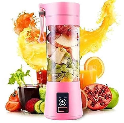 Portable 6-Blade Juicer Blender with built-in Jar, Juice Mixer Bottle,Fruit Juice Machine,Protein&Milk Shakes,USB Rechargeable Personal Size Juicer Grinder for Juices (Multicolor)