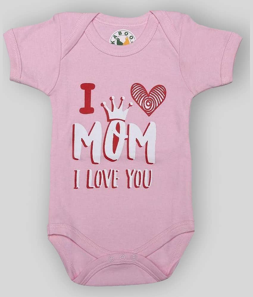 KABOOS Pack of 1 Baby Girls Cotton Bodysuit ( Pink )