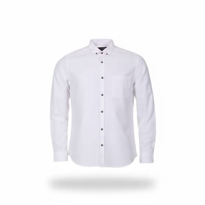 Classic White Button-Down Formal Shirt