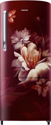 Samsung 183 L, 5 Star, Digital Inverter, Direct-Cool Single Door Refrigerator (RR20D2725RZ/NL, Midnight Blossom Red) Samsung 183 L, 5 Star, Digital Inverter, Direct-Cool Single Door Refrigerator (RR20D2725RZ/NL, Midnight Blossom Red) - Midnight Blossom R