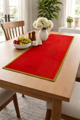 Handmade Cotton with Kantha Work Table Mat Set