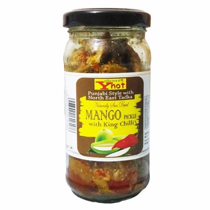 Y Not Mango Pickle with King Chilli - 180 gm - One glass jar