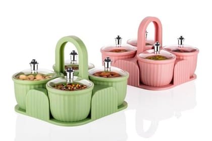 Wholesale Item - 4 IN 1 DRY FRUIT CONTAINER SET WITH HANDLE - MOQ 28 Pieces Wholesale Item - 4 IN 1 DRY FRUIT CONTAINER SET WITH HANDLE - MOQ 28 Pieces