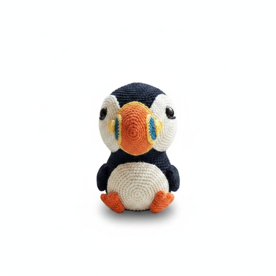 Handcrafted Crochet Puffin Plush Toy