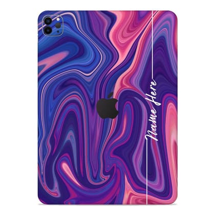 WrapCart Liquid Purple Custom Name iPad Skin