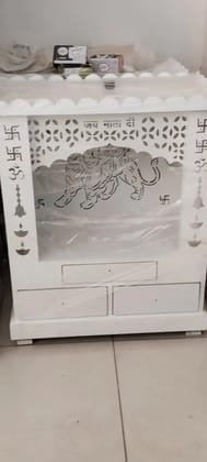 Wooden Mandir  With Window 3 ft