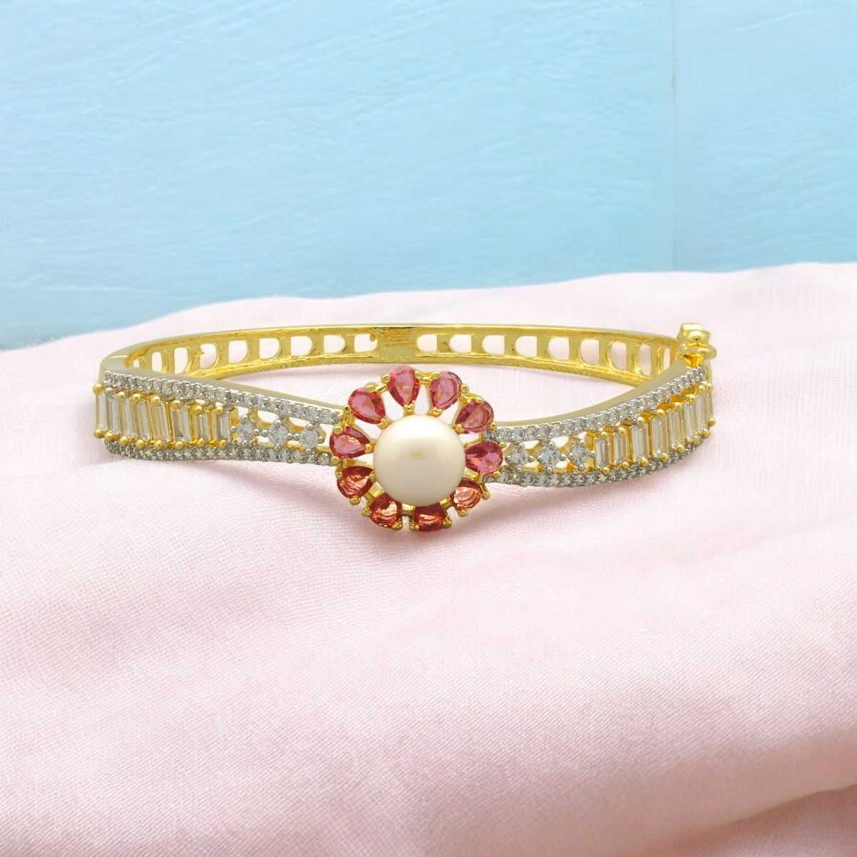 Sri Jagdamba Pearls  Princess Charm Pearl Bracelet For Women Girls