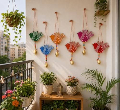 Home Decor Garden Balcony Festival Decorative Wall Hanging Home Decoration Item (Pack of 1 Set)