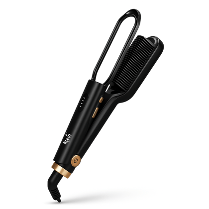 Ktein Hair Straightener Comb Brush for Women | Dual Ceramic Plates + Anti-Scald Design | PTC Fast Heating | Adjustable Temperature 180°F to 450°F | Professional Hair Styling Tool