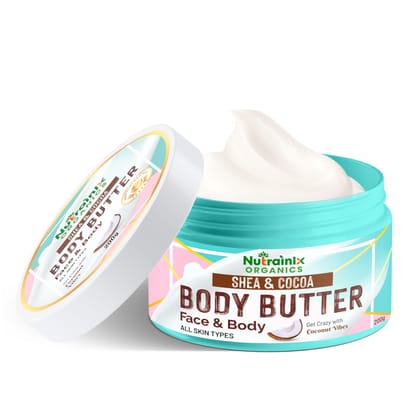 Nutrainix Organics Whipped Skin Salvation Body Butter, 24-Hour Hydration for Silky, Sensitive Skin - 200g Nutrainix Organics Whipped Skin Salvation Body Butter, 24-Hour Hydration for Silky, Sensitive Skin - 200g