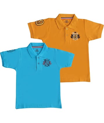 FEVERFEW Pack of 2 Boys Cotton Blend Polo T-Shirt ( Multicolor 3 )
