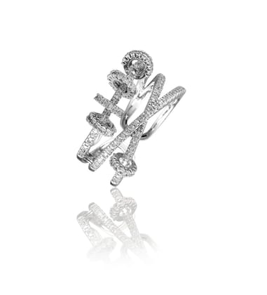 Stainless Steel Silver High-quality Free Size Ring (Silver Plated)