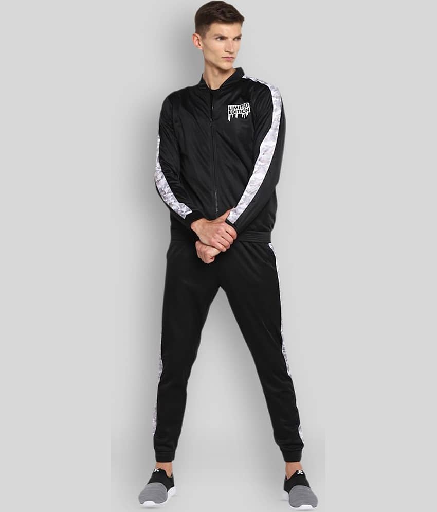 YUUKI - Black Polyester Regular Fit Solid Men's Sports Tracksuit ( Pack of 1 )