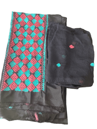 Handmade Patiala Shahi Suit with Phulkari work 