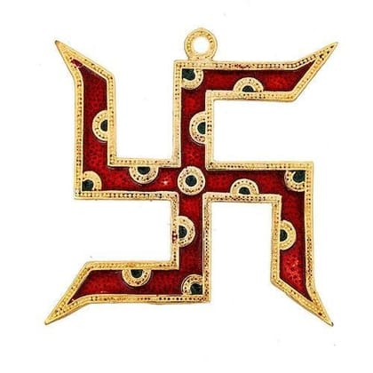 DreamKraft Metal Meenakari Swastik Door Hanging Toran for Home Decor (Multicolour)