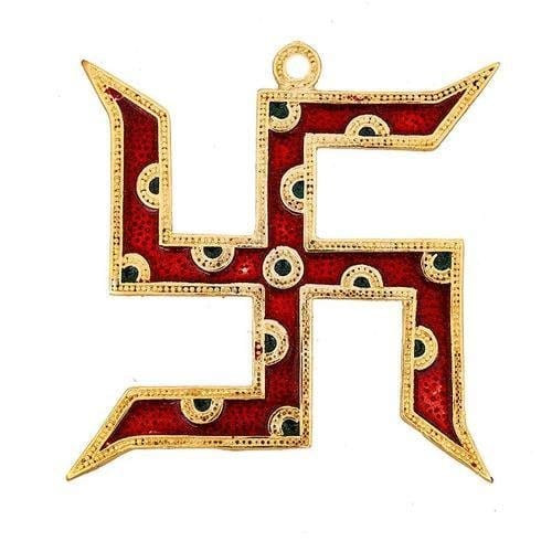 DreamKraft Metal Meenakari Swastik Door Hanging Toran for Home Decor (Multicolour)
