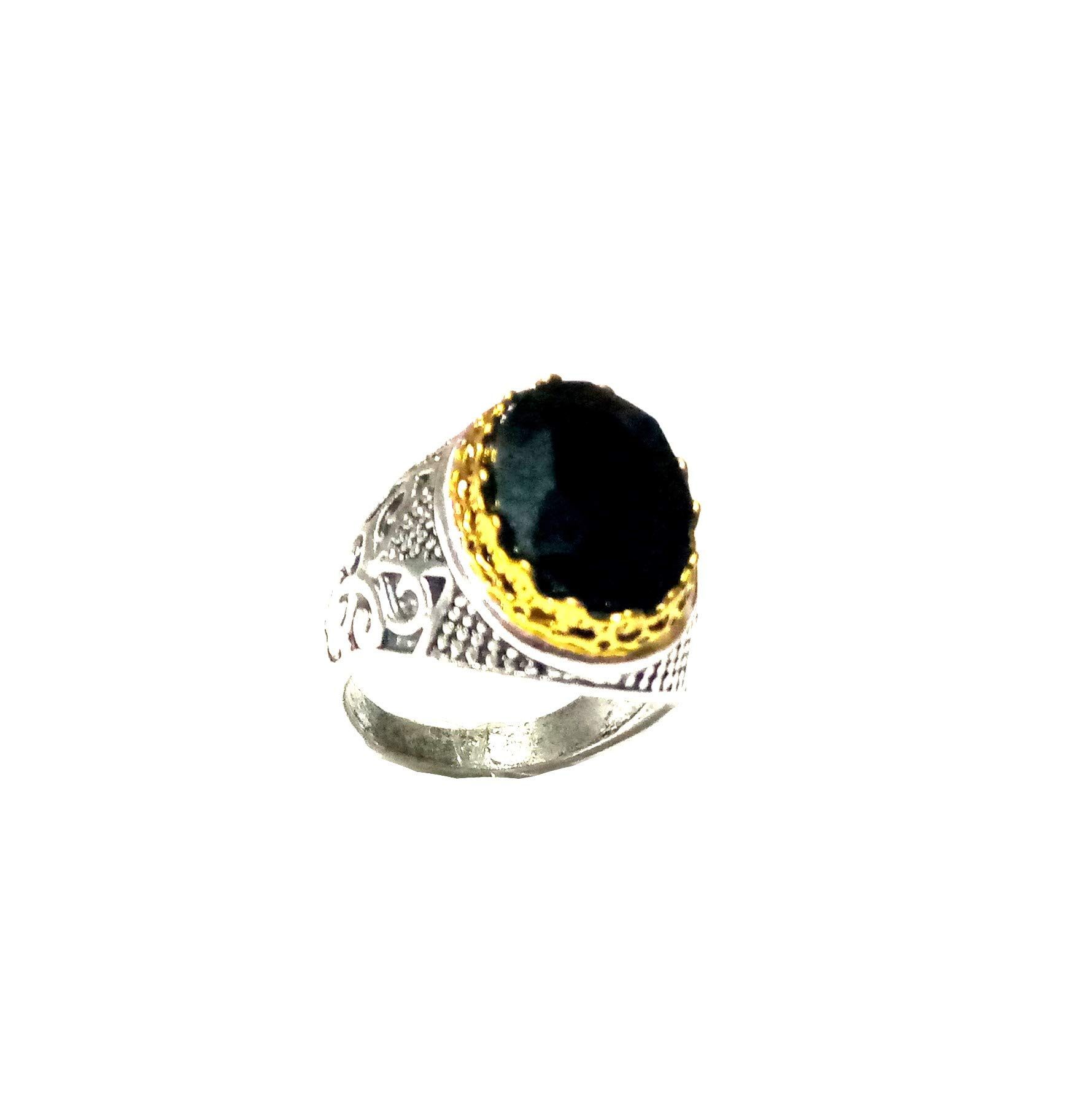 Silver Collection Ring for Men (M Silver), Ring Size - (Round 2 cm)
