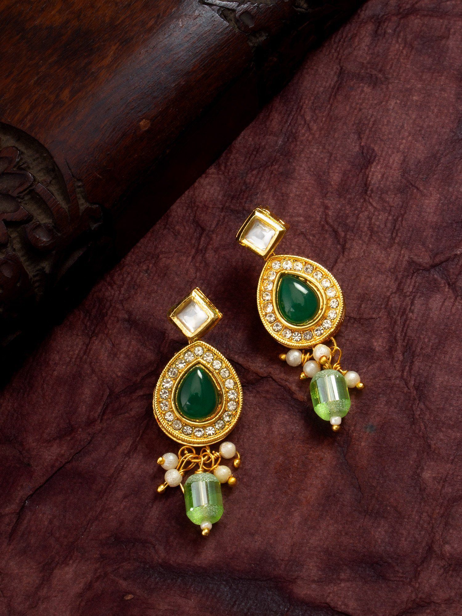 Morison Golden Oval Earrings Simple Yet Sophisticated