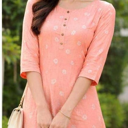 Womens Lightweight Orange Formal Kurti