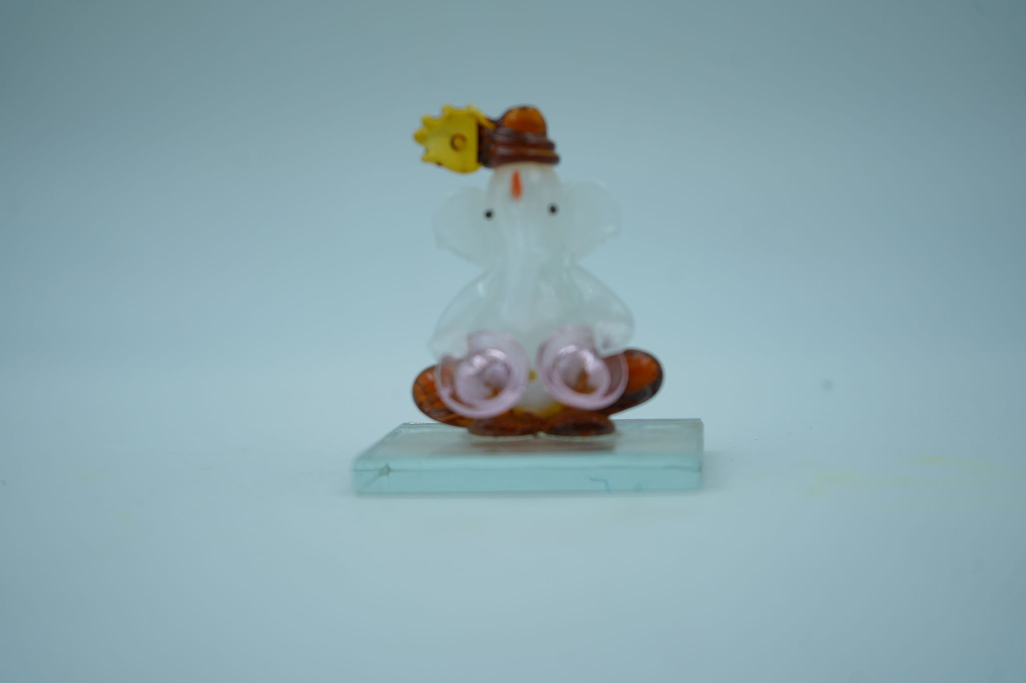 Handcrafted Mini Glass Ganesh Idol Showpiece