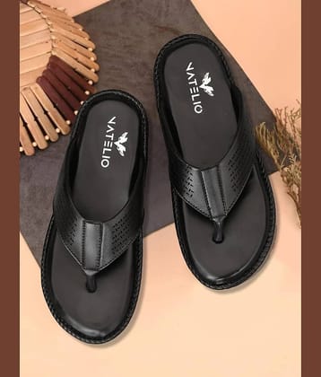 Figor 1903_black screen Black Men's Fur Slipper