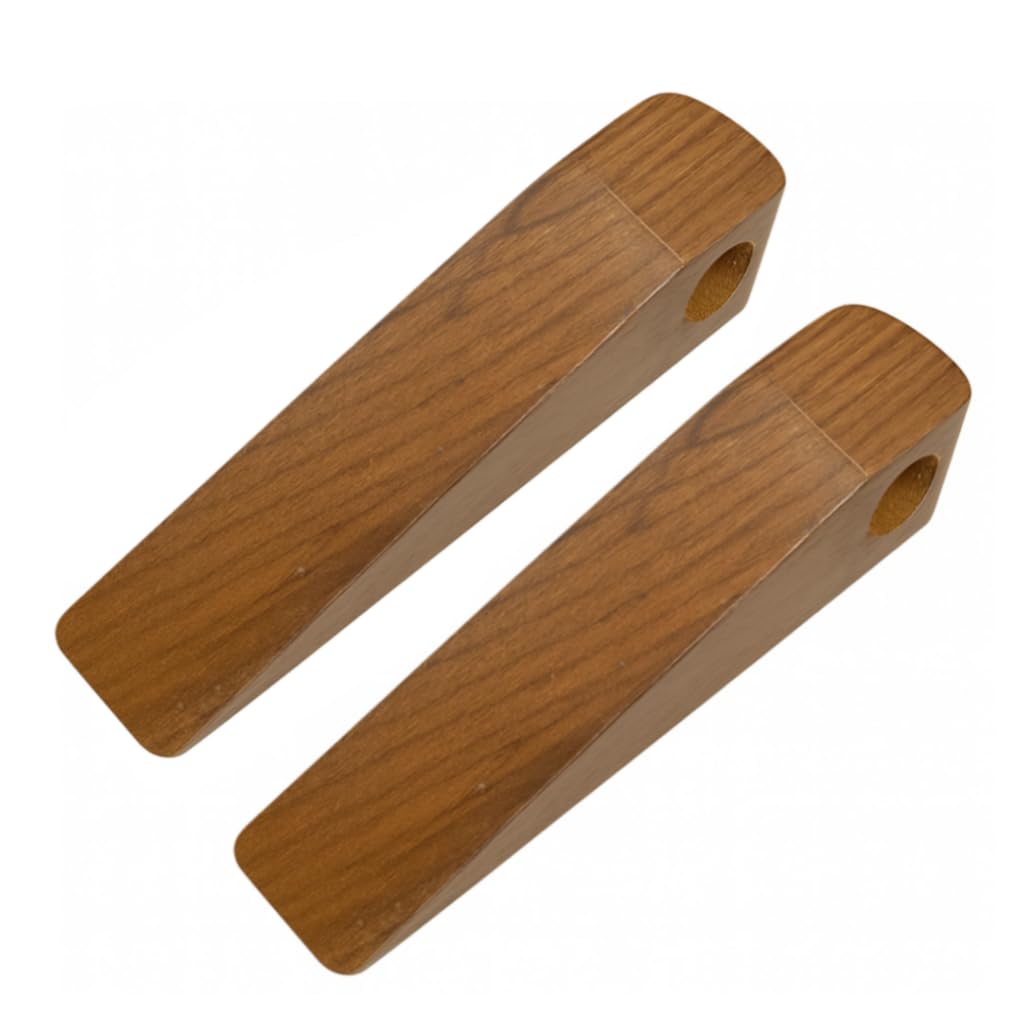 Door Stopper for Home (Pack of 2) � 6 � Inch Long � 1 � Inch Tall Solid Sheesham Wood Handmade Gate Stop � Premium Indian Rosewood Main Door Wedge