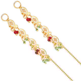 Colour Beads Kanchain Ear chain kanoti ear Cuff Ear to Ear Chain for Women and Girls- (VFJ1020KC)