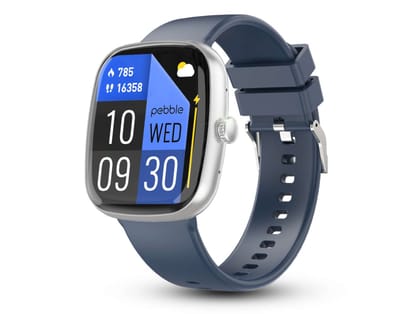 Pebble Stella 1.83" HD Smart Watch  BT Calling, Premium Metal Build, 100+ DIY Watch Faces, Female Health & Heart Rate Tracking, 100+ Sports Modes - Royal Blue