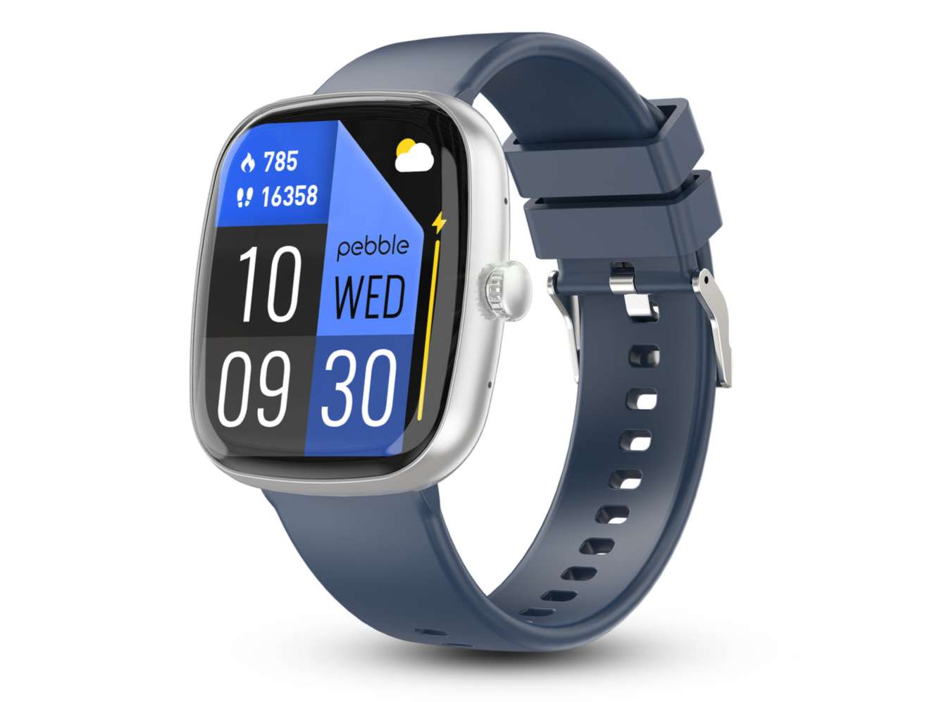 Pebble Stella 1.83" HD Smart Watch  BT Calling, Premium Metal Build, 100+ DIY Watch Faces, Female Health & Heart Rate Tracking, 100+ Sports Modes - Royal Blue