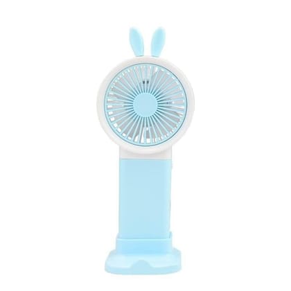 Denzcart Cute Handheld Mini USB Charging Portable Desktop Fan, Pink - Compact, Lightweight Design for Travel, Powerful Airflow, Long-Lasting Battery, Quiet Operation, Stylish Cartoon-Inspired Look