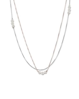 AABHA Silver Necklace| Gift for Women (Rose gold)